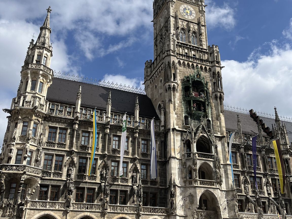 Marienplatz in Munich on a sunny day