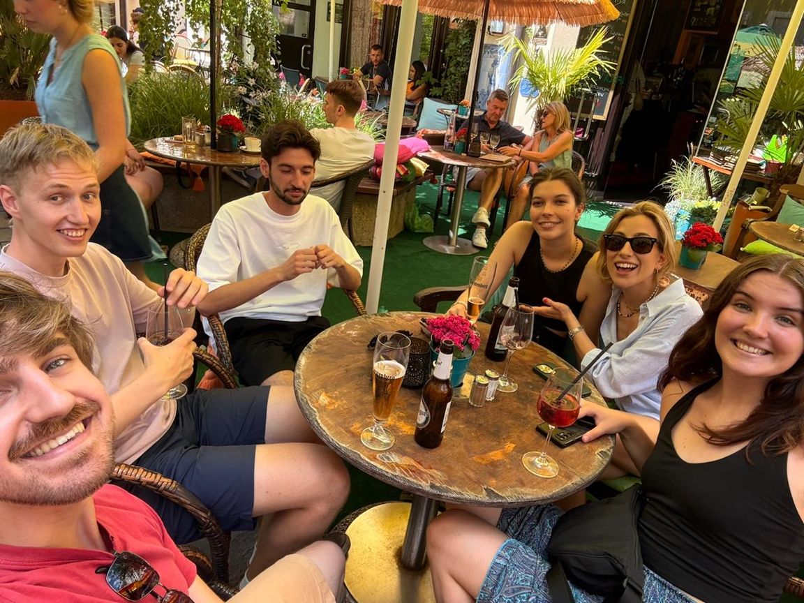 Having a drink with the other DLR interns