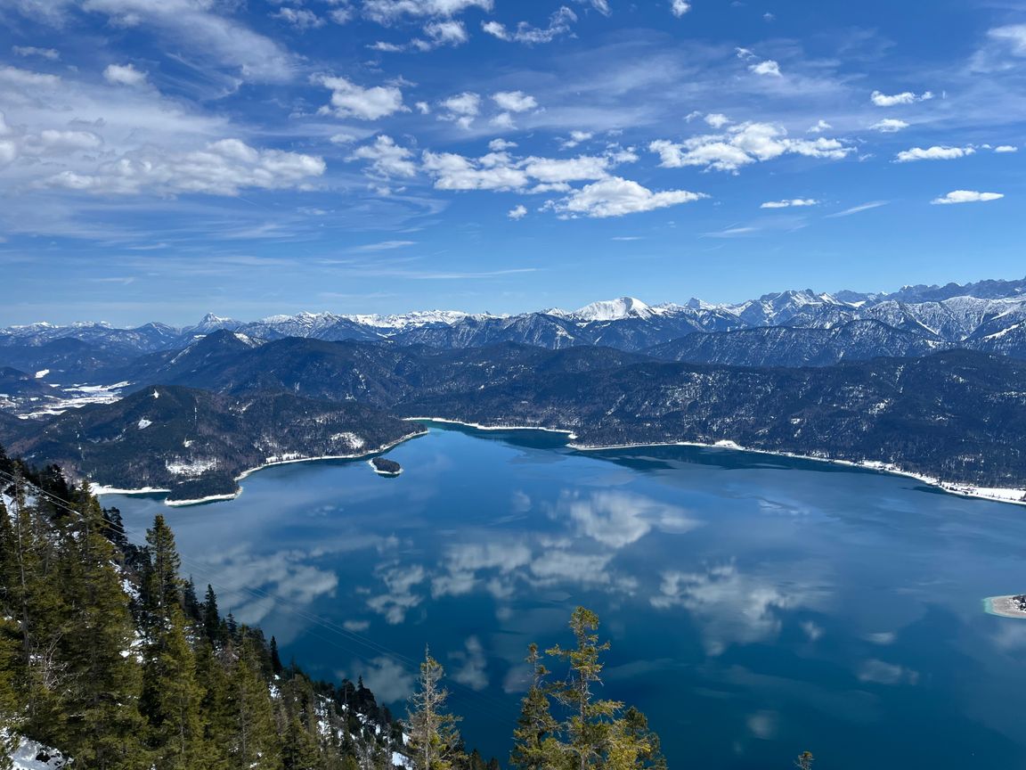 Walchensee as seen from Herzogstand mountain